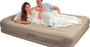 Intex Queen Mid Raised Air Mattress At Big Lots Air Mattress Camping Air Bed Air Mattresses