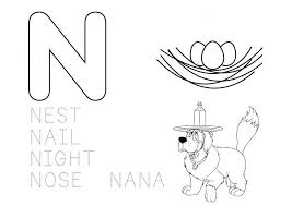 Check spelling or type a new query. Learn The Alphabet Coloring Page Letter N With Nana Educational Printables Drakl