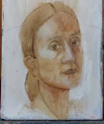 What colors are used in this art journal entry?