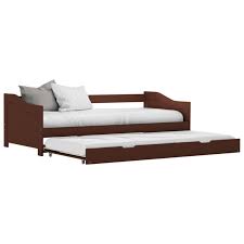 Imbottitura della struttura in espanso e fibra resinata accoppiata a maglina di cotone, con schienale a cuscino fisso,imbottito in orsofte dacron. Vidaxl Divano Letto A Scomparsa Marrone Scuro Legno Di Pino 90x200 Cm Arredamento Casa Cucina Epto