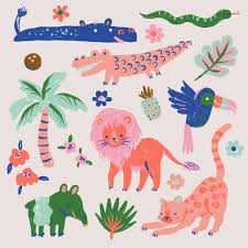 Bright Agency Uk On Instagram Can You Name All These Animals Illustration By Brightart In 2020 Animal Illustration Art Illustration Birthday Illustration