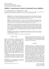 Pdf Inhibin A Measurement Using An Automated Assay Platform Geralyn Messerlian Academia Edu
