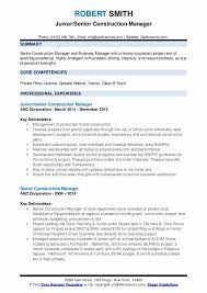 Use our career test report to get your career on track and keep it there. Senior Construction Manager Resume Samples Qwikresume