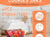 Amazon.com: EBOOT 4 Pieces 70 oz Plastic Candy Cookie Jars ...