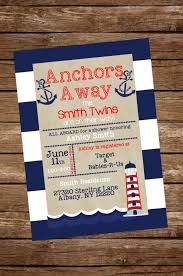 Twins Nautical Baby Shower Invite Twins Baby Shower Nautical Baby Shower Invitations Baby Shower Invitations For Boys Nautical Baby Shower