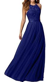 Promgirl House Damen Reizvoll Schwarz Stickerei Traeger A Linie Abendkleider Cocktail Ballkleider Lang 32 Royalblau Kleider Abendkleid Abiball Kleider