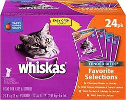 Whiskas Tender Bites Favorite Selections Variety Pack Wet Cat Food 3 Ounces Pack Of 24 You Can Find Out More Details Wet Cat Food Cat Food Cat Food Allergy