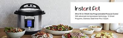 amazon.ca instant pot ultra 8qt $162.90. Amazon Com Instant Pot Ultra 60 Ultra 6 Qt 10 In 1 Multi Use Programmable Pressure Cooker Slow Cooker Rice Cooker Yogurt Maker Cake Maker Egg Cooker Saute And More Stainless Steel Black Kitchen Dining