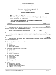 Modele de subiecte bacalaureat 2019 la biologie animală și vegetală. Subiecte Bac 2013 Iulie Biologie Vegetala Si Animala