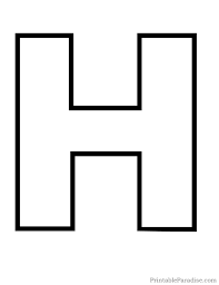 Printable Bubble Letter H Outline Free Printable Letters Letter Stencils Printables Printable Letters