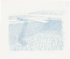 David Hockney Lithographic Water Made Of Lines 1980