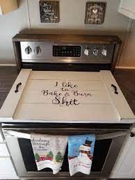 Custom Handmade Stove Top Cover Electric Stove Top Cover Etsy Stove Top Cover Wooden Stove Top Covers Stove Decor