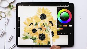 Watercolor painting is such a simple painting medium to start working with. Paint Easy Watercolor Sunflowers In Procreate Youtube