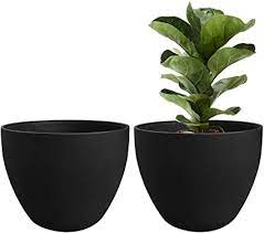 With our great range of large garden pots, you can be prepared for when your thriving plants outgrow their smaller. Amazon Com Outdoor Planter Flower Pots Outdoor 11 3 Inch Planter With Drainage For Indoor Outdoor Plants Flowers Black Set Of 2 Garden Outdoor