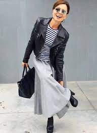 Rockin Leather Moto Jackets Over 40 Fabulous After 40 Jacket Outfit Women Biker Jacket Outfit Women Fashion Clothes Women