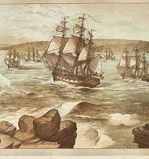 The First Fleet Entering Port Jackson On The 26th Of January 1788 Drawn 1888 First Fleet Australia History Aboriginal History