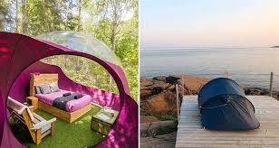 Cote Camping Au Quebec La Province Offre Des Possibilites Hautement Variees Decouvrez Ici 10 Campings Qui Sortent De L Ordi Outdoor Bed Outdoor Decor Outdoor