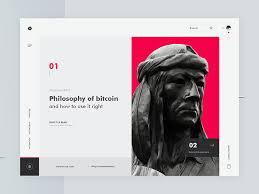 Philosophy Of Bitcoin Web Banner Design Web Layout Design Web Design Inspiration