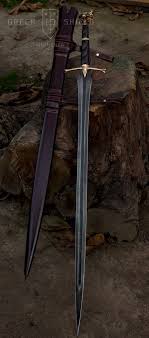 Witcher Based Sword Green Shield Design Armas Medievais Armas Brancas Espadas