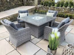 No, i'm not talking about grilling your food at the table. Aura Luxury Half Round Rattan 4 Seat Gas Fire Pit Dining Set Pre Order June Luxury Rattan