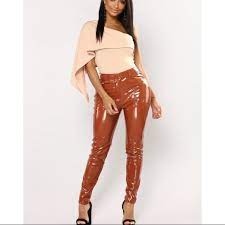 Fashion Nova Pants Jumpsuits Brand New Fashion Nova Latex Pants Poshmark