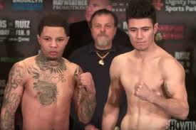 On friday in georgia, gervonta davis weighed in at 136.2 pounds ahead of his battle with yuriorkis gamboa for the vacant ibf lightweight title. Weights Gervonta Davis 129 8lbs Hugo Ruiz 129 5lbs Bad Left Hook