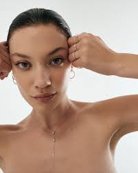 Gold Necklace 14K (585) Serene with Diamonds 0.15 ct