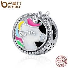 Bracelet sur cha ne plaqué argent ronde posé de breloques en, source:laetitiadelaboussiniere.com. Charm Adorable Licorne Argent S925 Pierre Mode Pour Bracelet Pandora Bijoux Montres Joail Bijoux En Argent Sterling Breloques D Argent Bracelet A Breloques