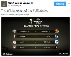 Manca poco al sorteggio dei sedicesimi di europa league. Europa League Il Sorteggio Dei Quarti Il Post
