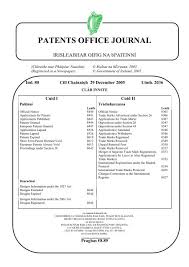 Thousands of companies like you use panjiva to research suppliers and competitors. Patents Office Journal Irish Patents Office