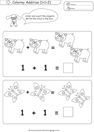 Math doesn't have to be a tough subject for your child when they discover the colormy method! Addition Coloring Pages Educational Fun Kids Coloring Pages And Preschool Skills Worksheets