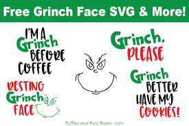 Free Grinch Head Svg Files And Grinch Face Cut Files For Holiday Crafts