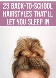 Easy Back To School Hairstyles To Let You Sleep In Later Easy Hairstyles For School Fast Easy Hairstyles Easy Work Hairstyles