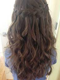 Waterfall Braid On My Niece With Her Next Day Curls Braided Hairdo Waterfall Braid Hairstyle Hair Styles
