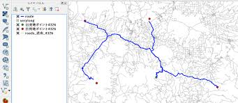 Qgisでルートの最短距離を算出する Routes And Zonesプラグイン 森林土木memo
