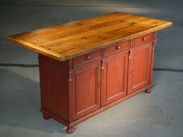 barn red kitchen island lake and