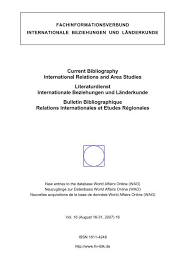 Bei uns in berlin entstehen die cornelsen experimenta koffer, die. Wao World Affairs Online Current Bibliography 2007 August 16