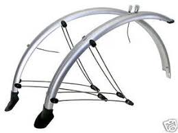 Fahrrad Schutzblech Set 28 Zoll Mit Kontaktstreifen 45 Mm Silber Ebay