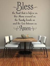 Decorative wall art for dining room. Bless The Food Before Us Wall Decal Kitchen Wall Art Dining Room Wall Words Vinyl Lettering Wall Family Wall Decor Dining Room Wall Art Kitchen Wall Quotes