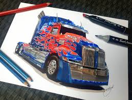 So we take a stock camaro and kind of tweak. Optimus Prime Truck Drawing Hellboss Wg Draw To Drive