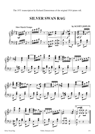 Maple leaf rag sheet music imslp a lista abaixo inclui todas as páginas da categoria rags. Free Sheet Music Joplin Scott Silver Swan Rag Piano Solo
