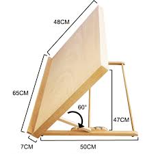 Folding Painting Wooden Sketch Easel Adjustable Artist Wood Drawing Board Easel Stand Holder Floor Studio Sketching Board Wood Easel Drawing Table Table Easel