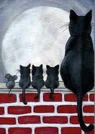 Pin By Liz Cecchini On Animal Buddies Black Cat Art Cat Art Art
