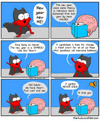 New Me Awkward Yeti Heart And Brain Comic Funny Cartoons