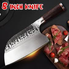 Check spelling or type a new query. 8inch Butcher Knife Stainless Chef Traditional Chinese Cleaver Forged Chef Knife With Wooden Handle Kitchen Knives Meat Slicing Vegetables Slaughter Butcher Steel Chop Chinese Cleaver Kitchen Knife Cooking Tool Wish