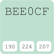 Bee0cf Hex Color Code Schemes Paints
