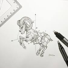 Kerby Rosanes On Instagram Geometric Beasts Ram Geometric Animals Geometric Drawing Aries Tattoo