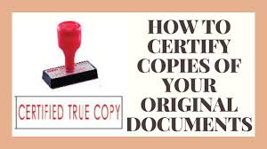 I certify this is a true copy of original document with space to sign and date. How To Get Copies Of Your Original Documents Certified Youtube