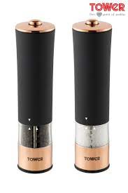 Buy Tower Black And Rose Gold Electric Salt And Pepper Mills From The Next Uk Online Shop Rose Gold Kitchen Black And Copper Kitchen Gold Kitchen Accessories