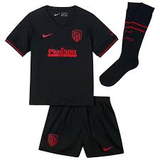 Atletico de madrid uniforme : Nike Atletico Madrid Away Breathe Mini Kit 19 20 Black Goalinn
